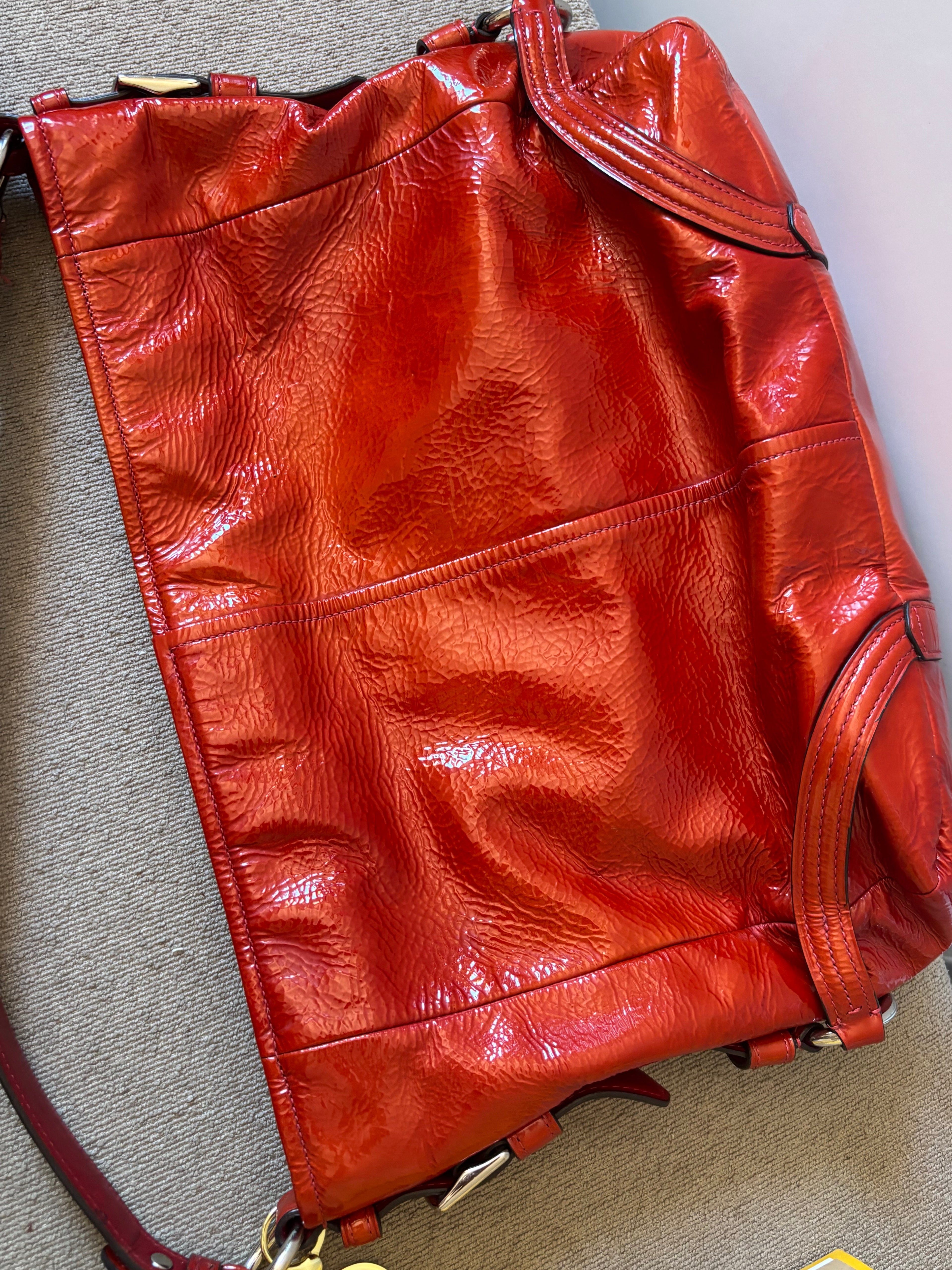 Coach Hobo Bag aus rotem Lackleder Schultertasche | 18959
