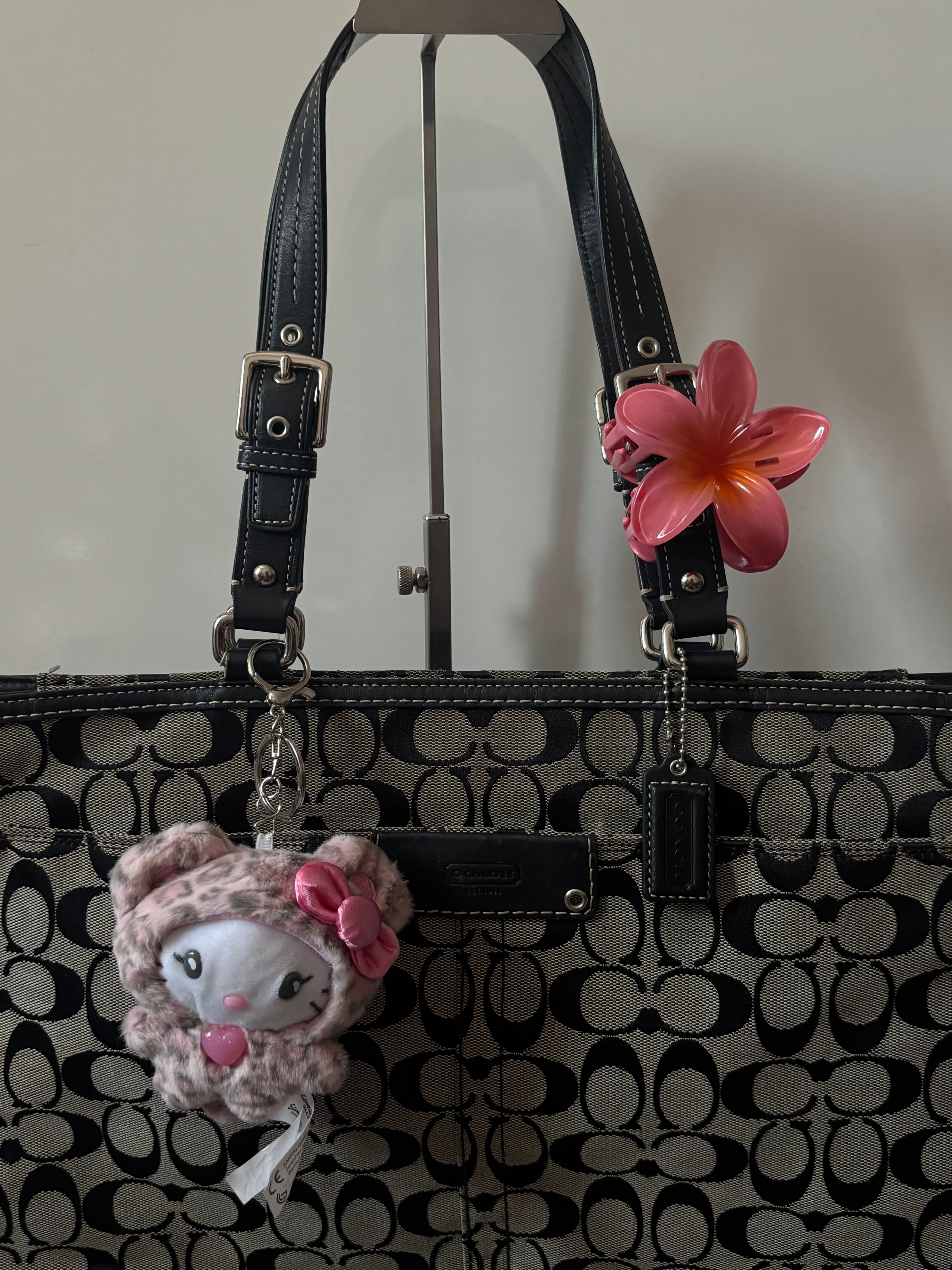 Vintage Coach Black Signature Tote Bag | 13063