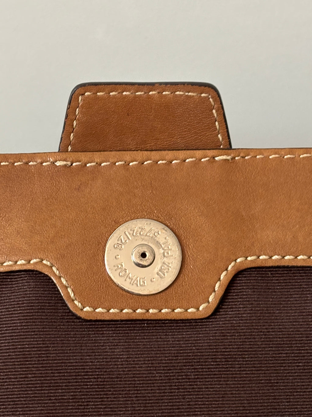 Vintage Coach Mini Brown Signature Canvas and Leather Shoulder Bag | 7075