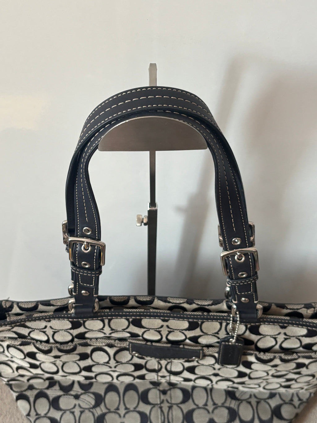 Vintage Coach Black Signature Tote Bag | 13063