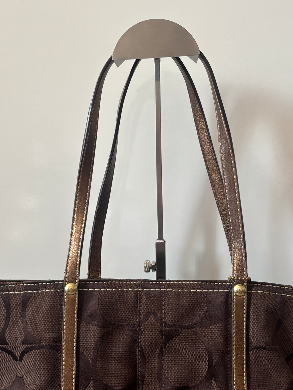 Vintage Coach Brown Signature Tote Bag | 11098