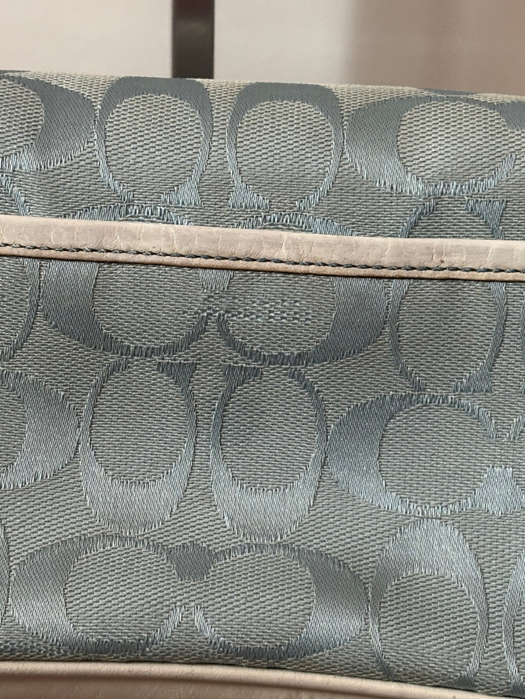 Rare Vintage Coach Blue Signature Crossbody Bag | 6844