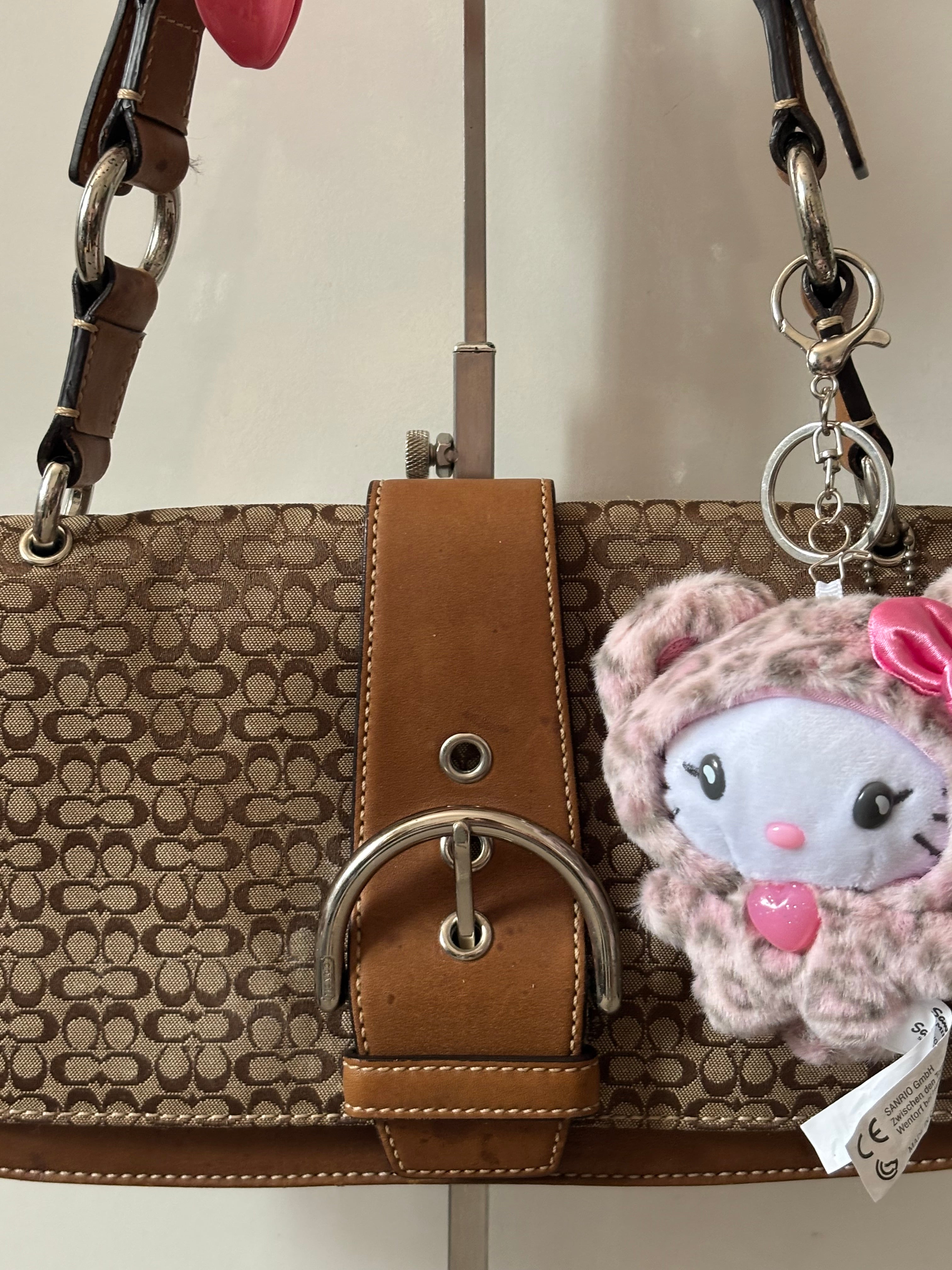 Vintage Coach Mini Brown Signature Canvas and Leather Shoulder Bag | 7075