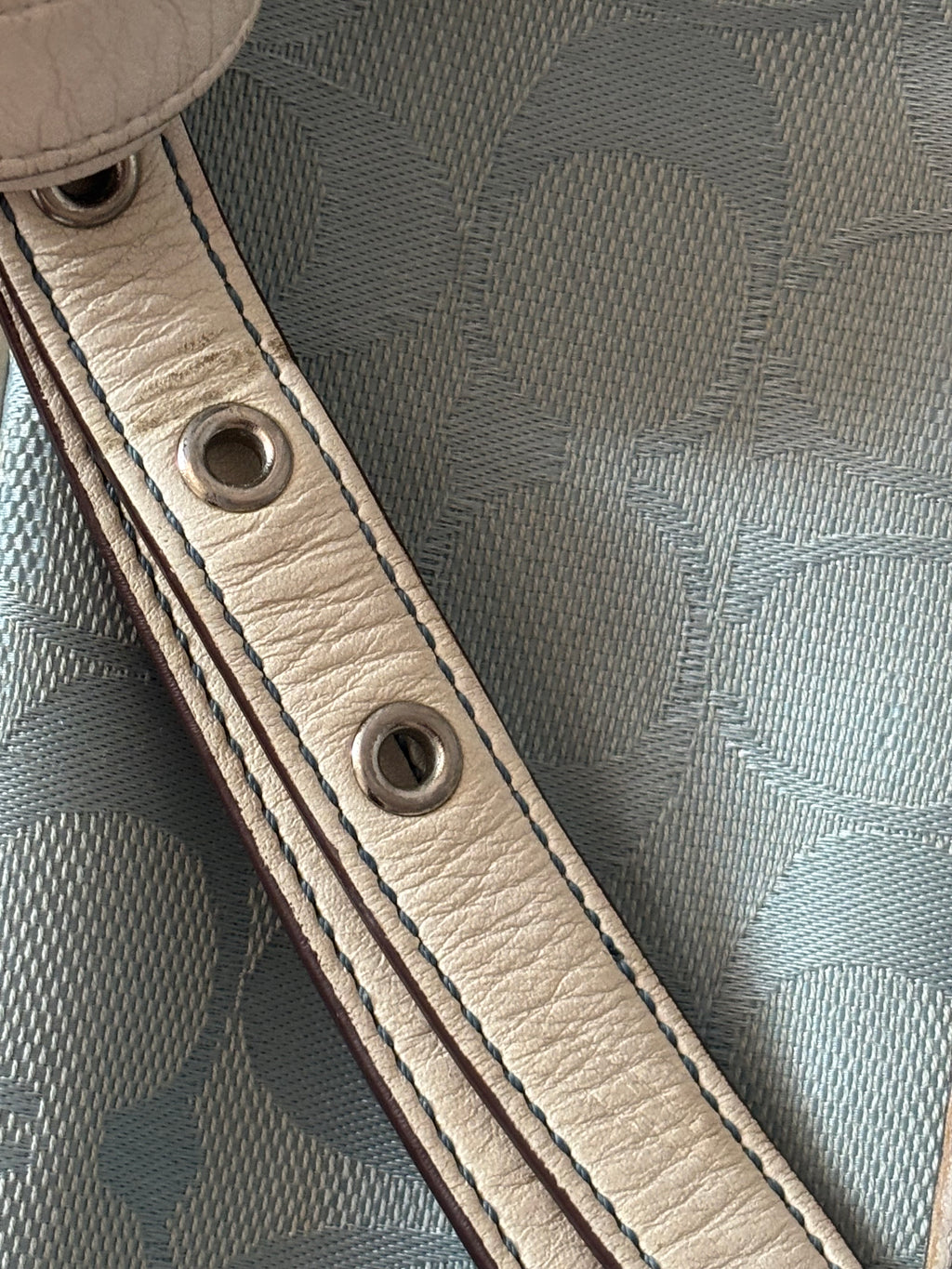 Rare Vintage Coach Blue Signature Crossbody Bag | 6844