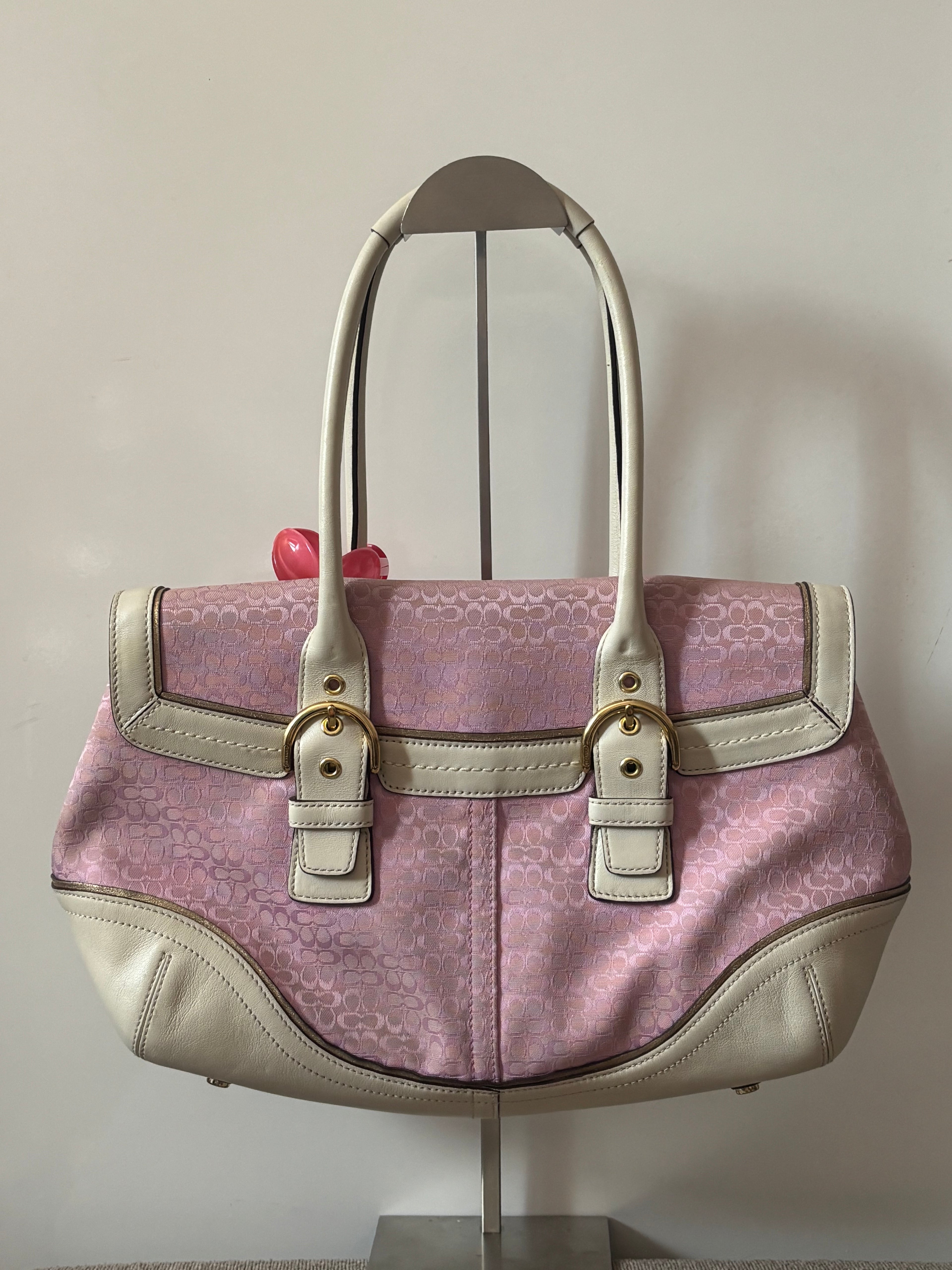 Rare Vintage Coach Pink Signature Satchel | 1458