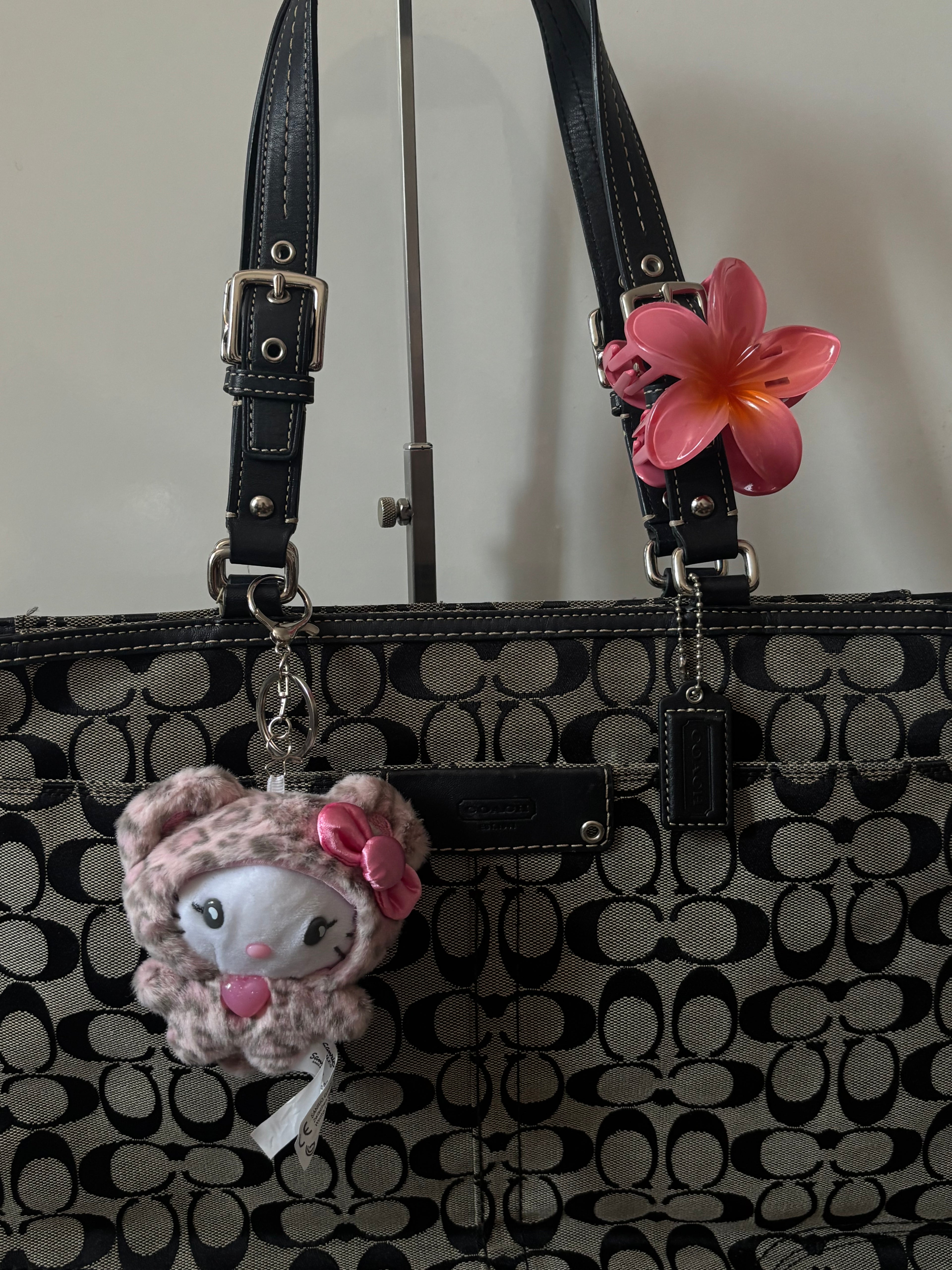 Vintage Coach Black Signature Tote Bag | 13063