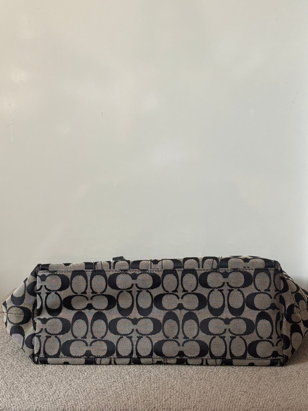 Vintage Coach Black Signature Tote Bag | 13063