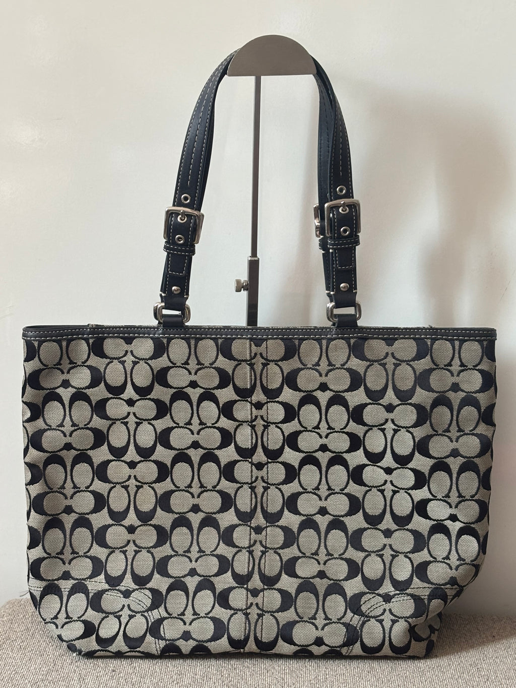 Vintage Coach Black Signature Tote Bag | 13063