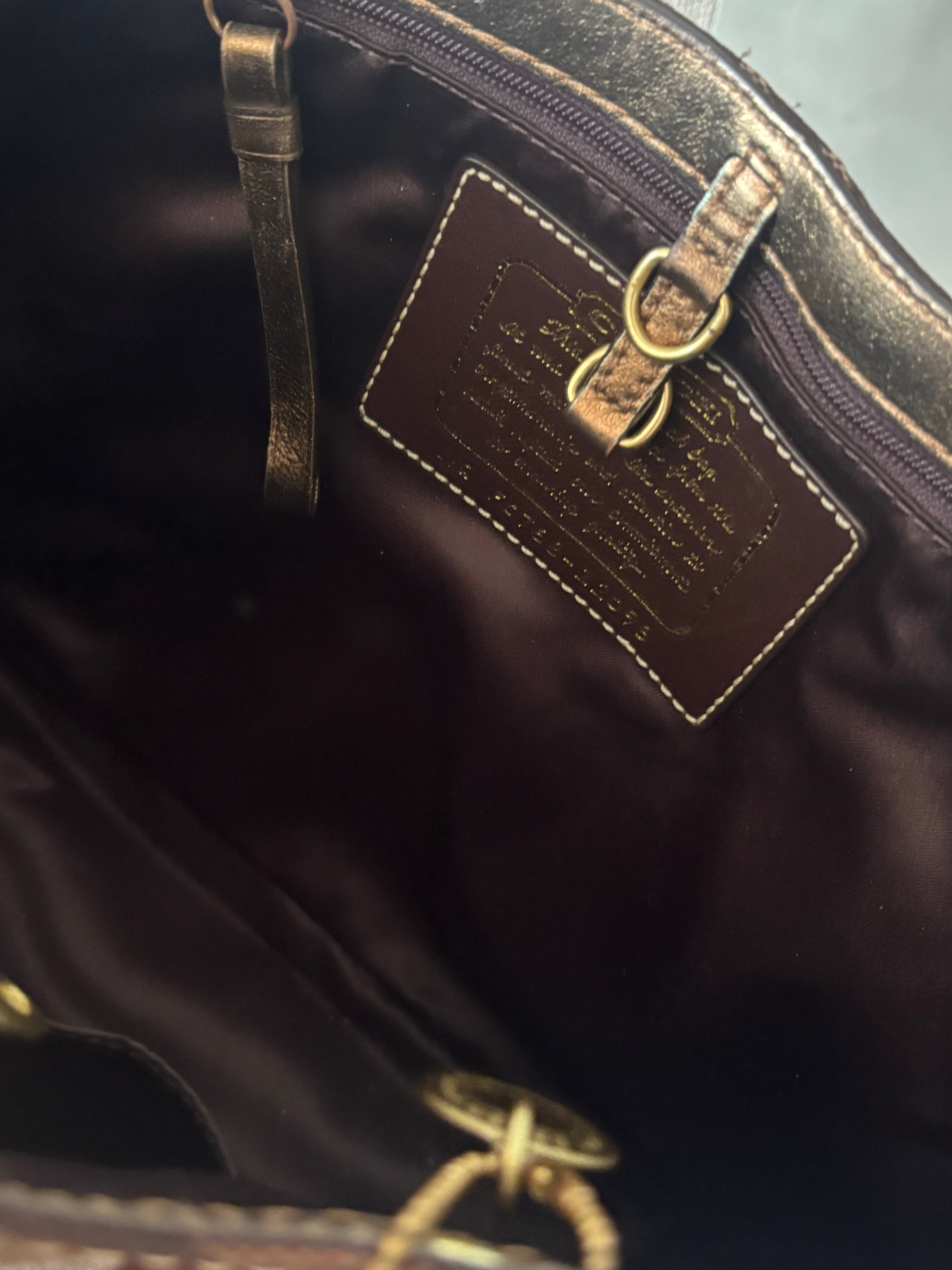 Vintage Coach Brown Signature Tote Bag | 11098