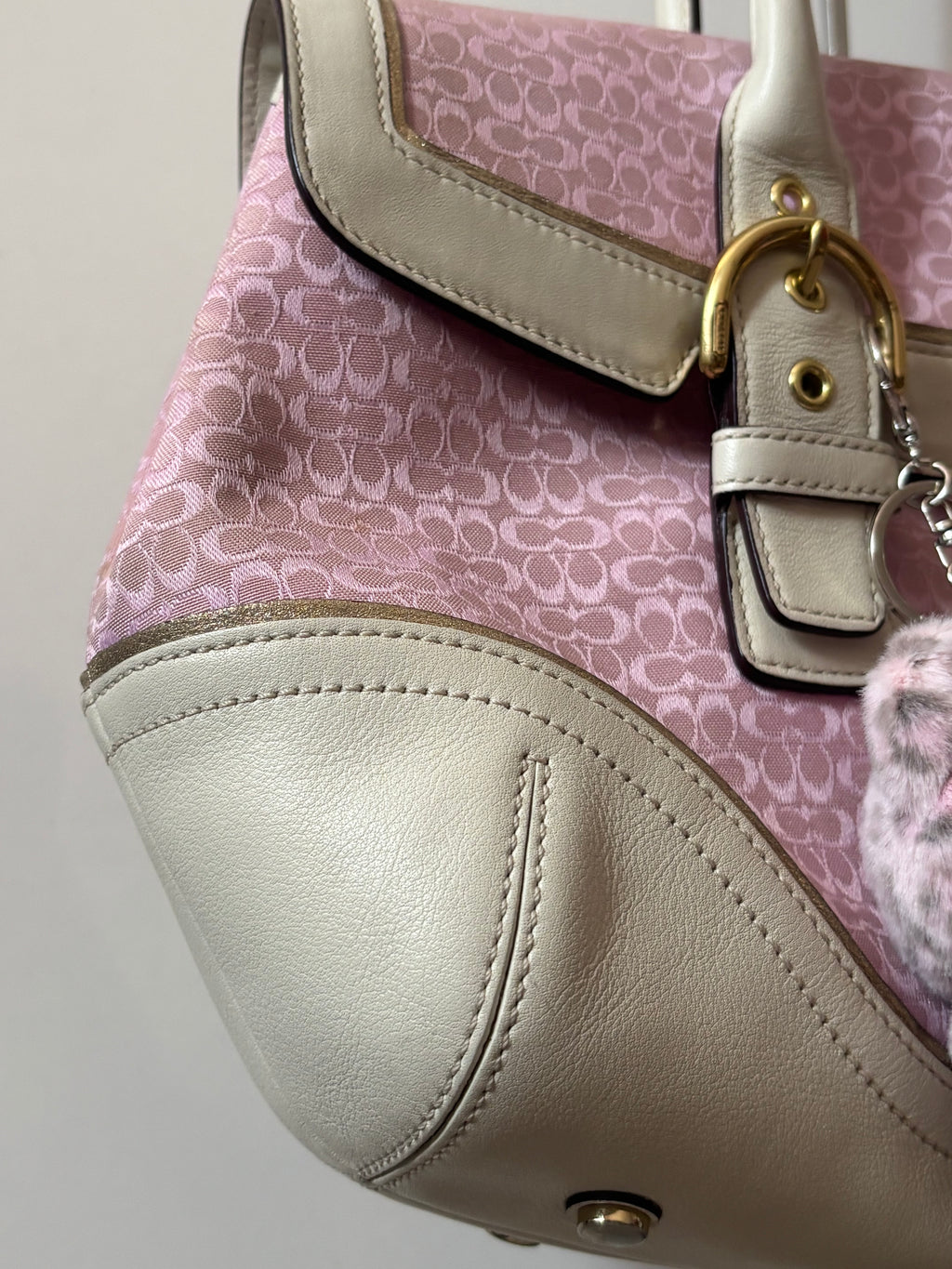 Rare Vintage Coach Pink Signature Satchel | 1458