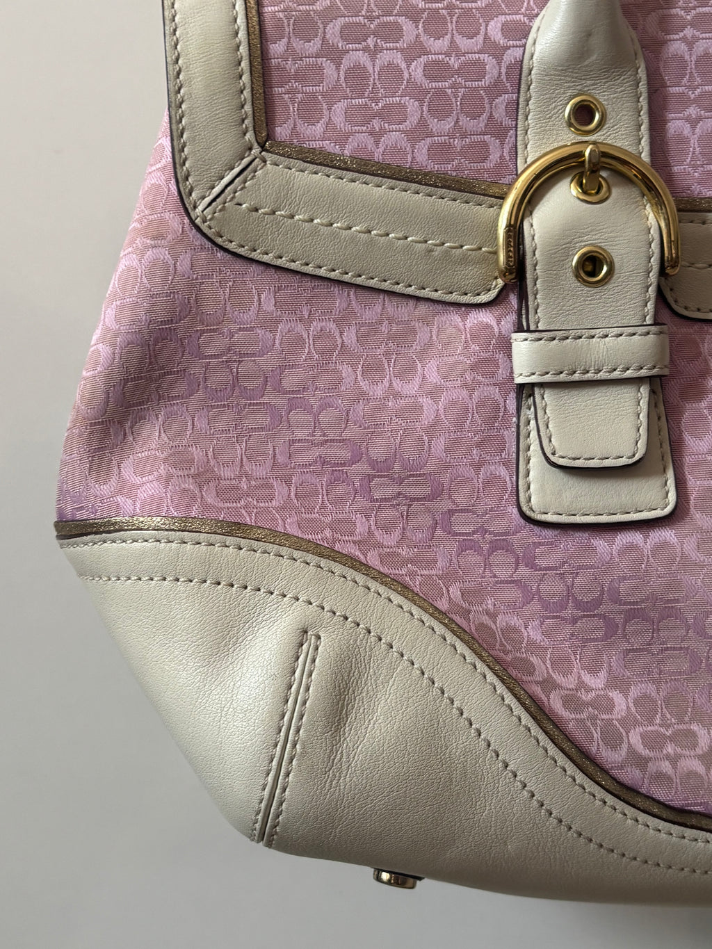Rare Vintage Coach Pink Signature Satchel | 1458