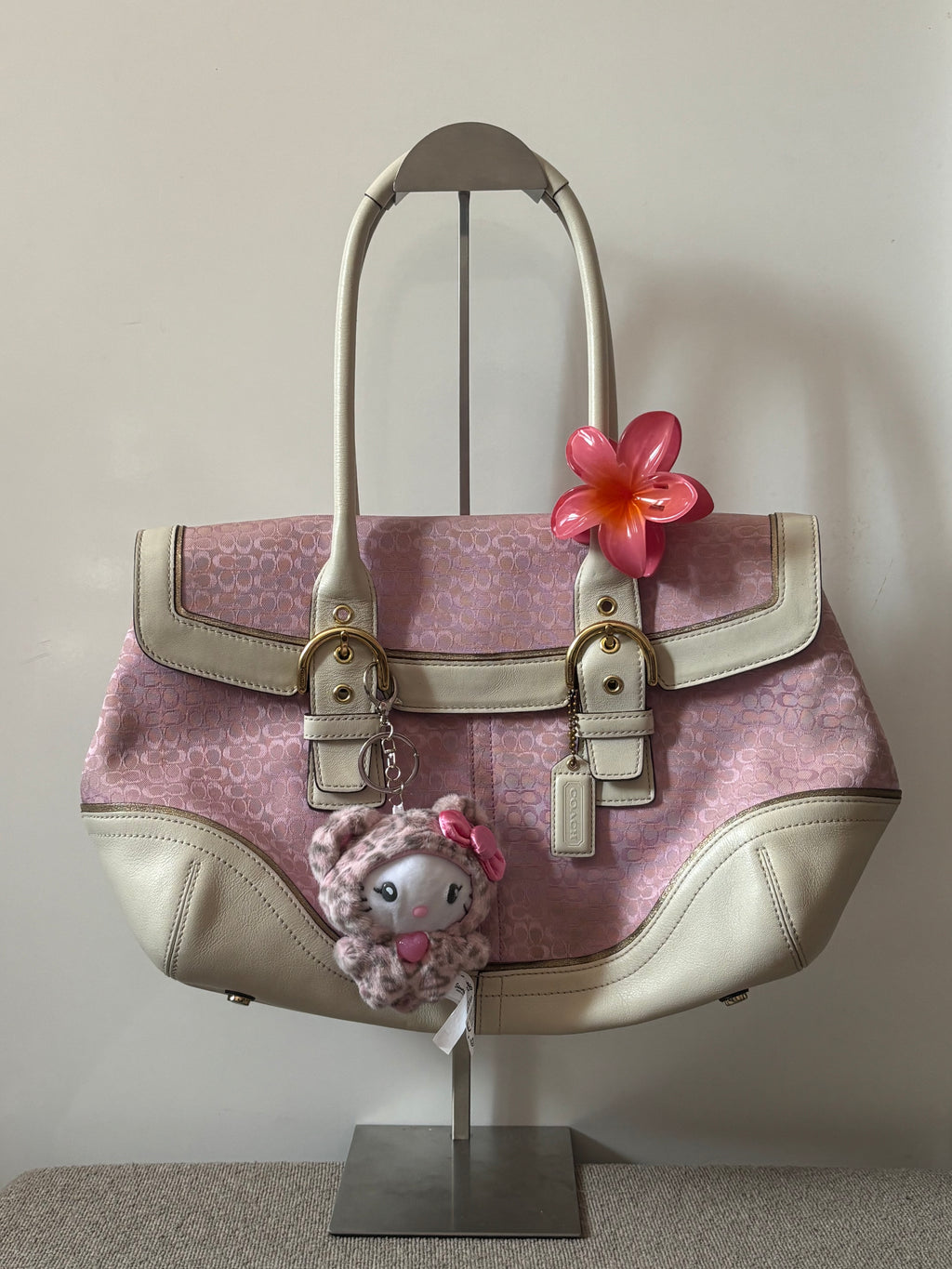 Rare Vintage Coach Pink Signature Satchel | 1458