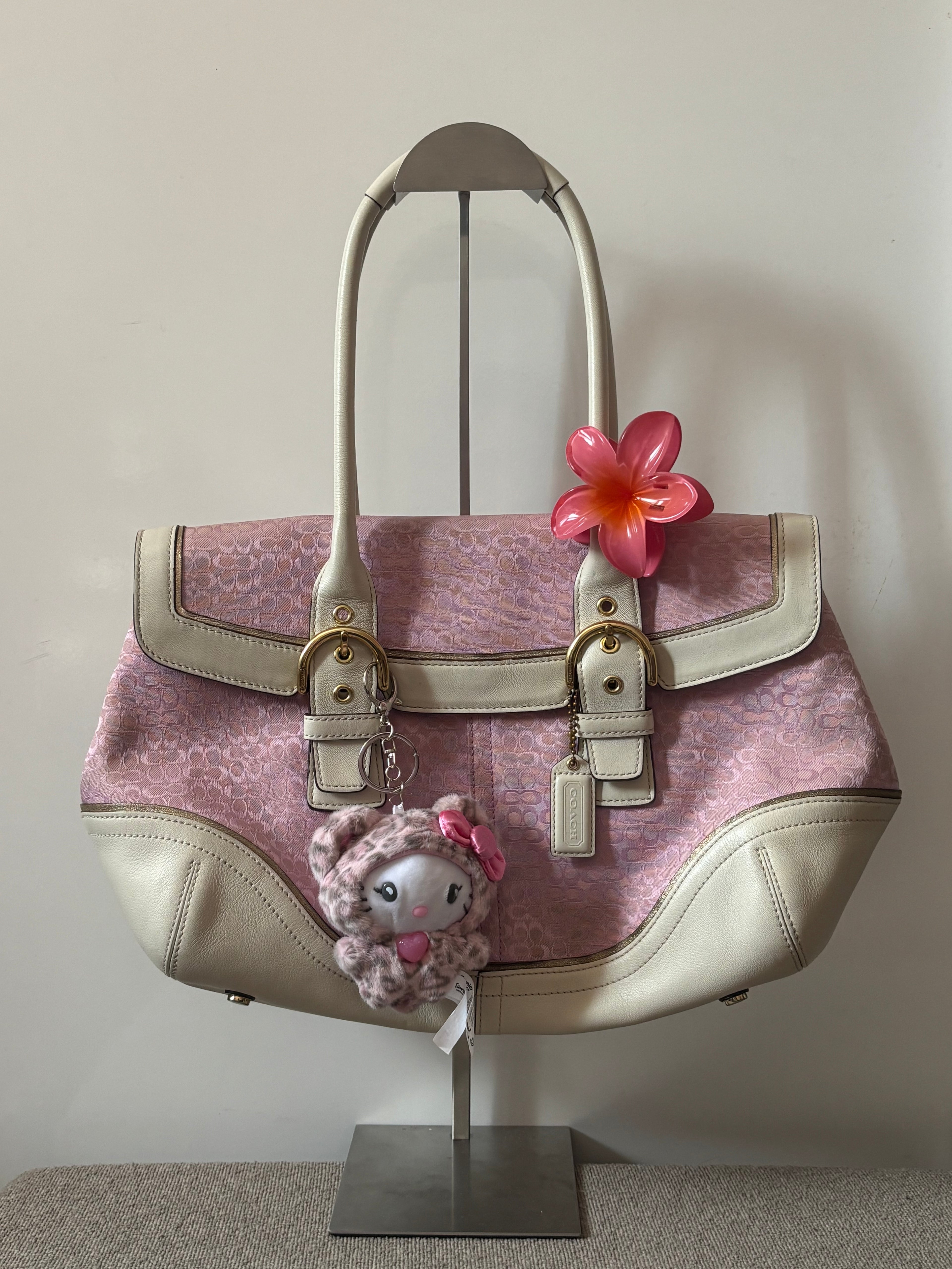 Rare Vintage Coach Pink Signature Satchel | 1458