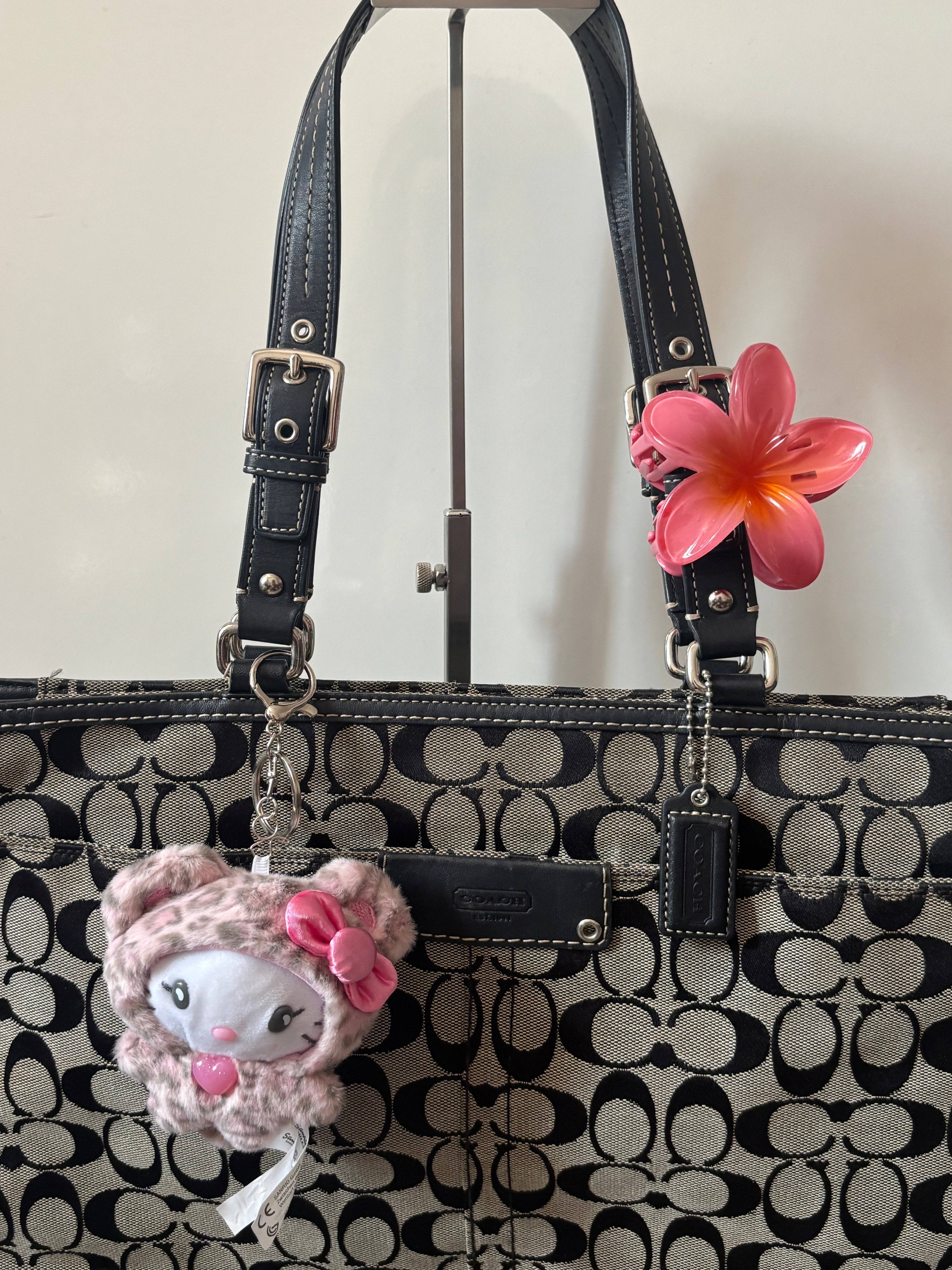 Vintage Coach Black Signature Tote Bag | 13063