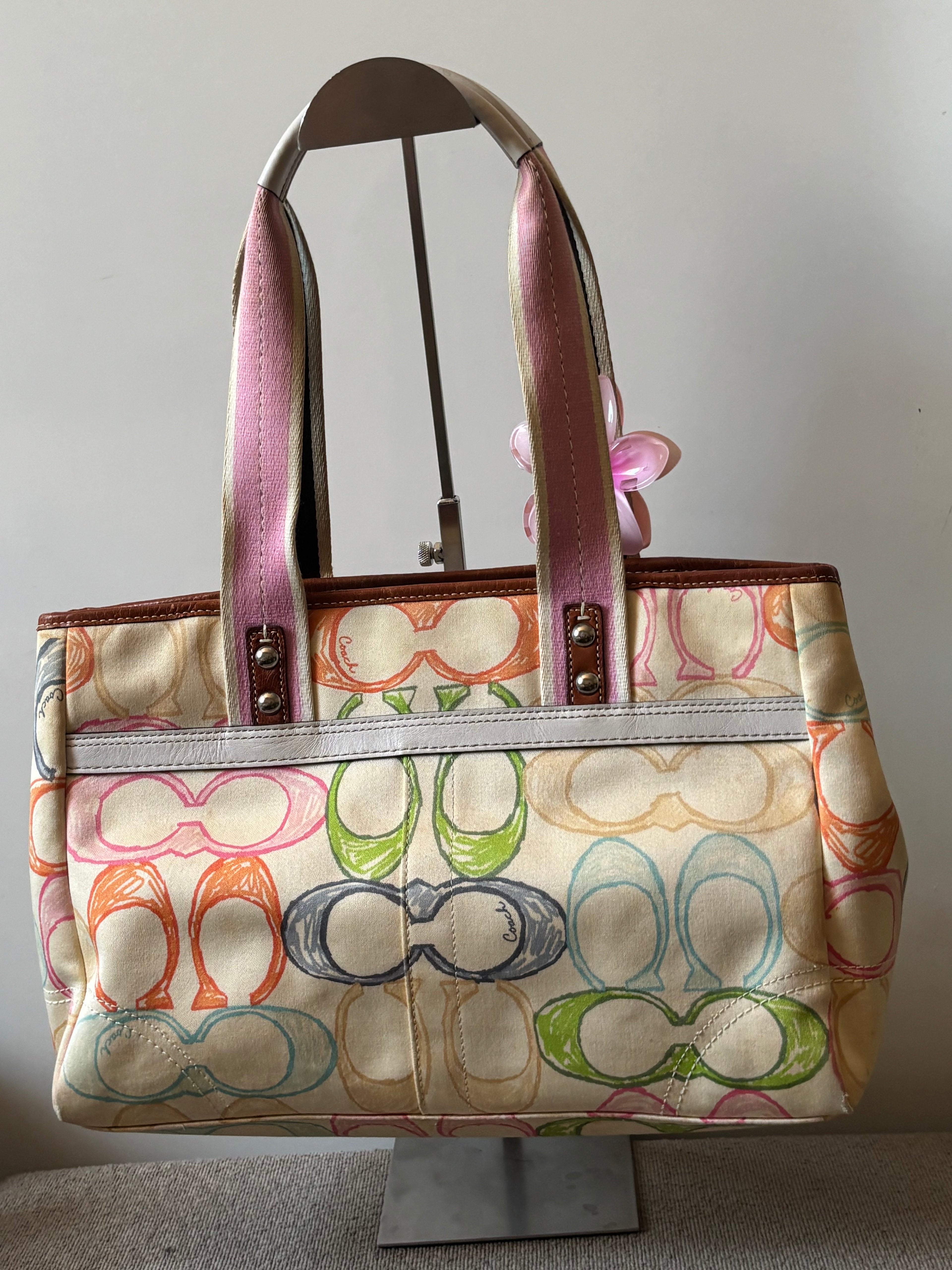 Vintage Scribble Coach Tasche Mehrfarbig