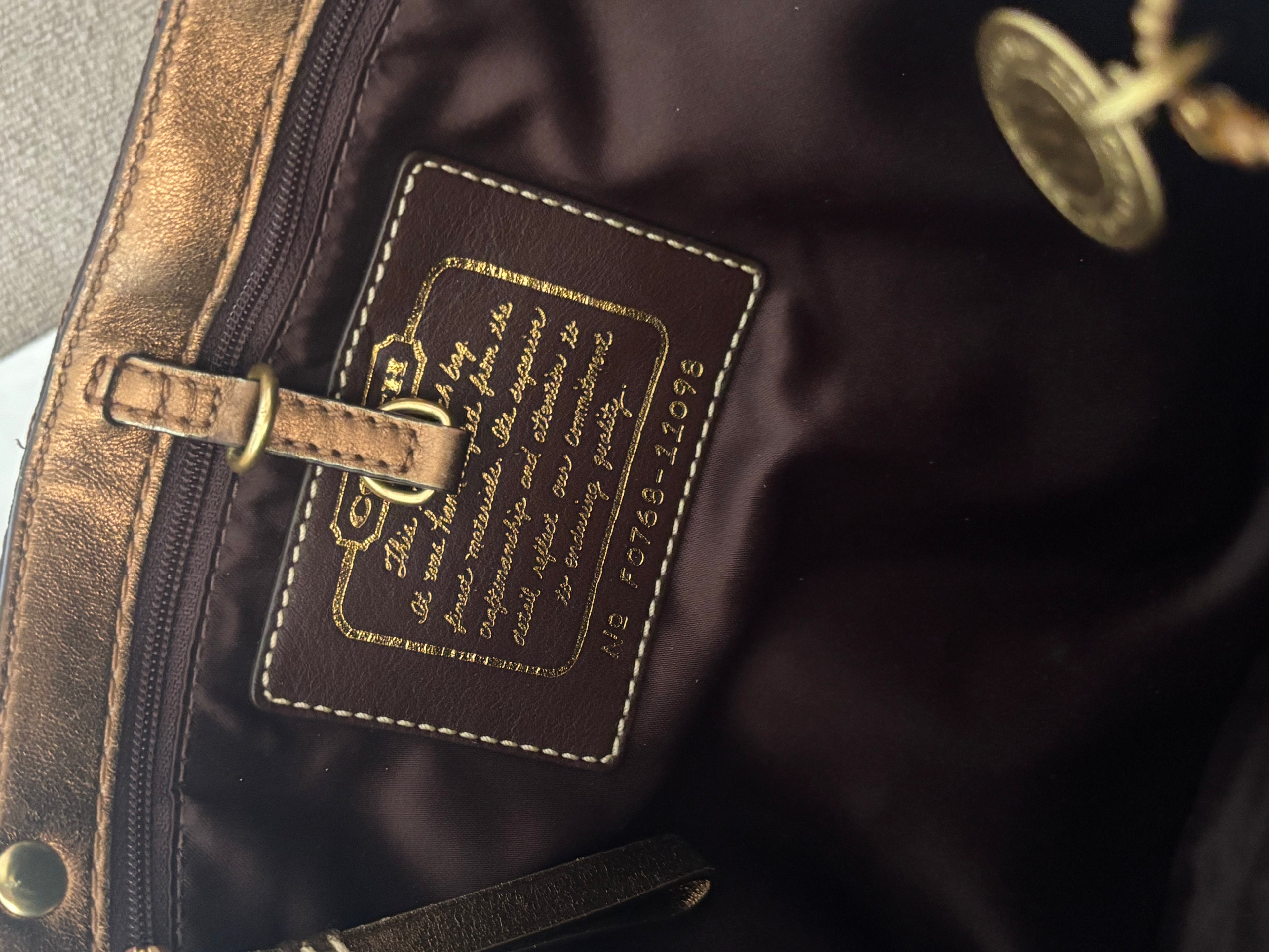 Vintage Coach Brown Signature Tote Bag | 11098