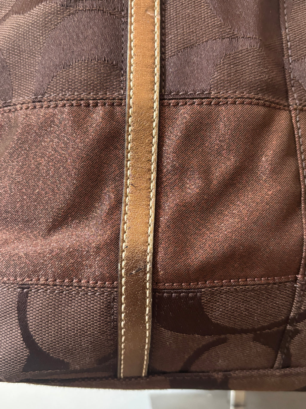 Vintage Coach Brown Signature Tote Bag | 11098