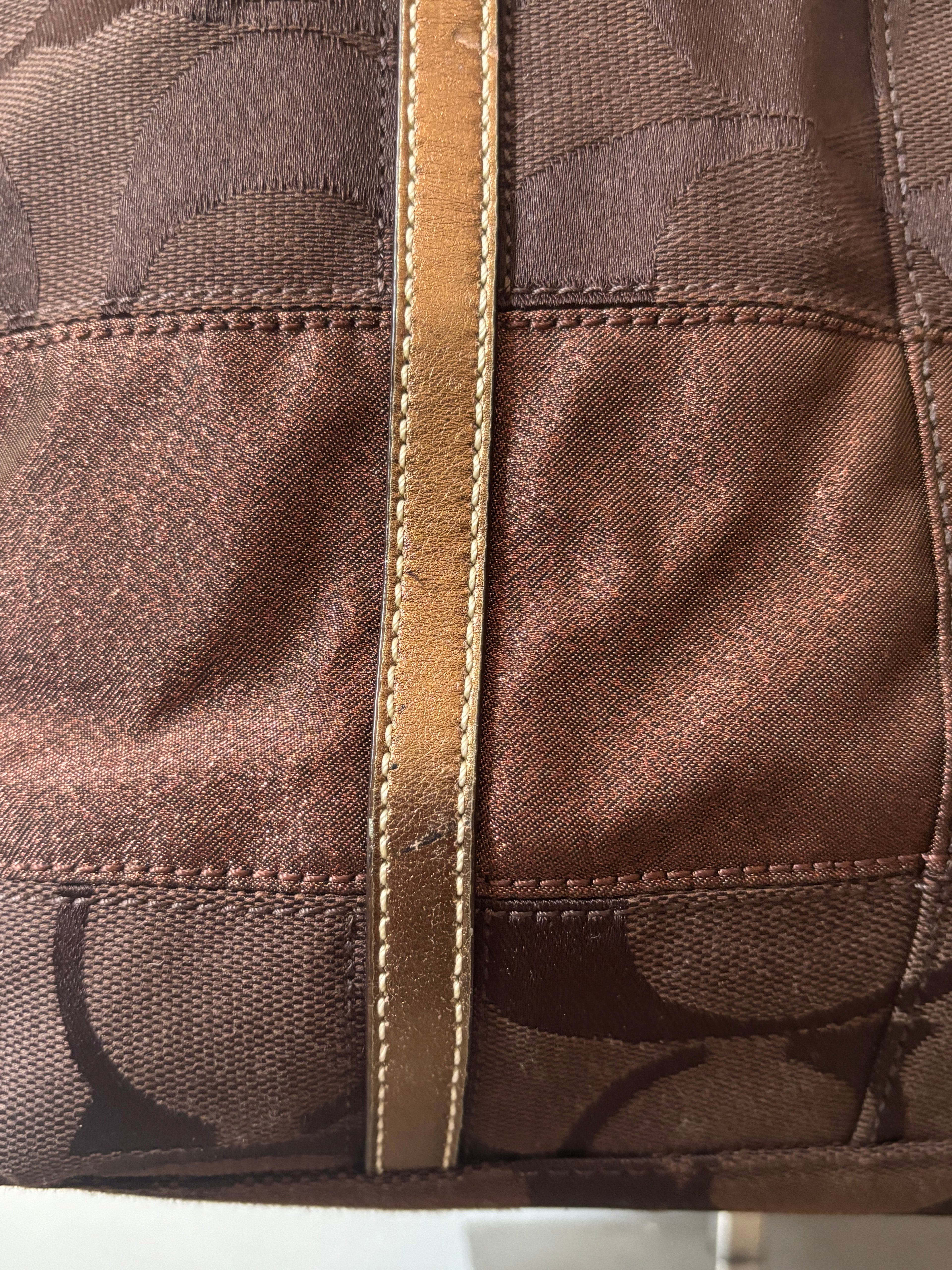 Vintage Coach Brown Signature Tote Bag | 11098