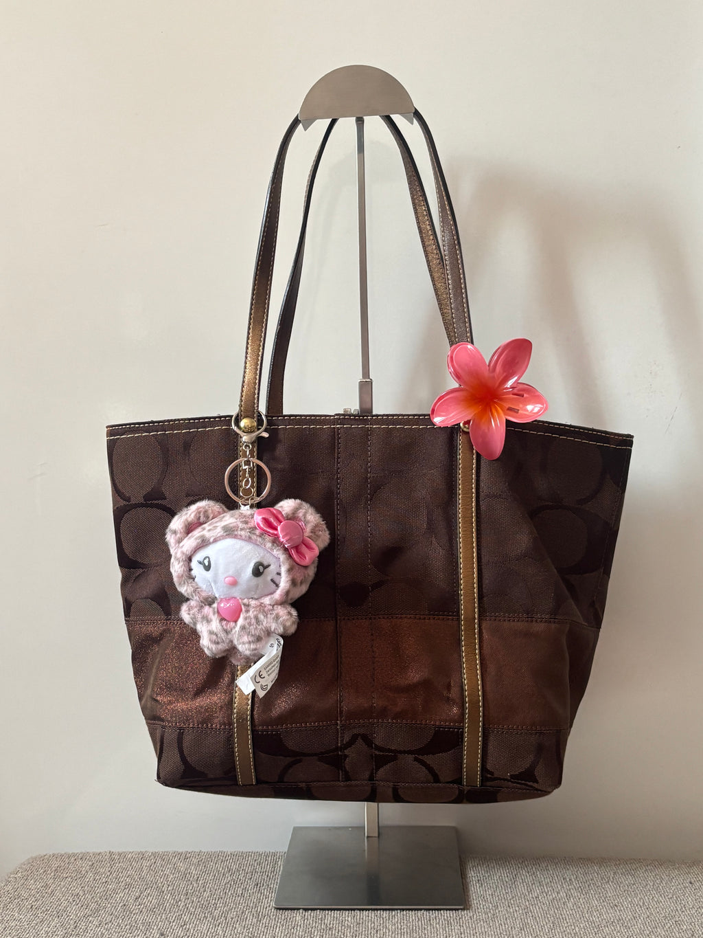 Vintage Coach Brown Signature Tote Bag | 11098