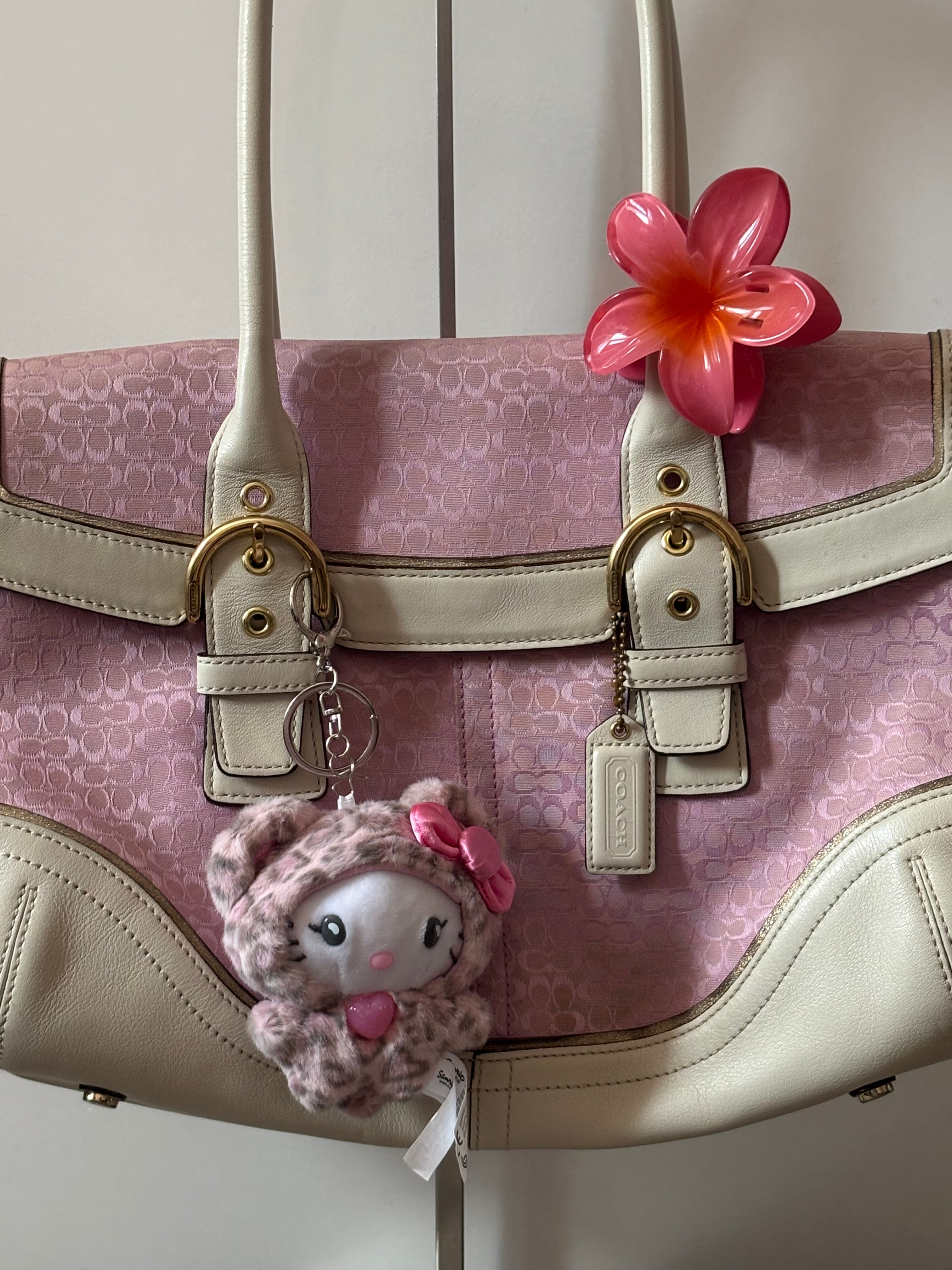 Rare Vintage Coach Pink Signature Satchel | 1458