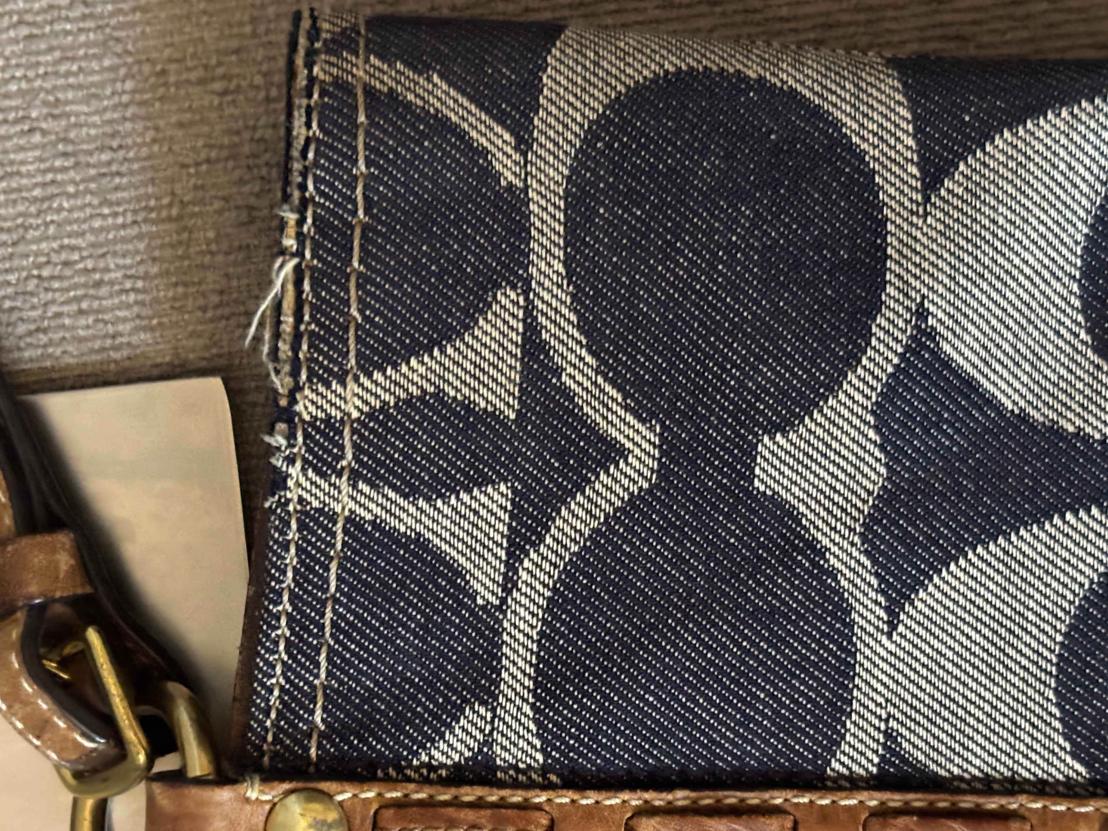 Coach Signature Denim Tote With Leather Part | 11179