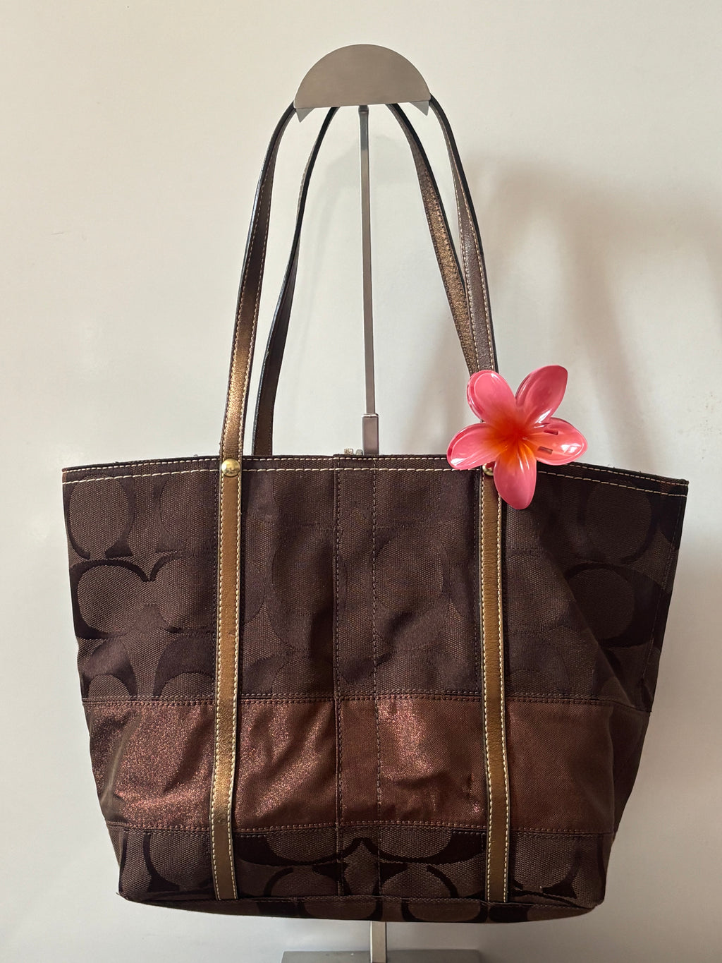 Vintage Coach Brown Signature Tote Bag | 11098