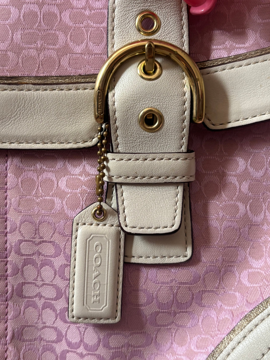Rare Vintage Coach Pink Signature Satchel | 1458