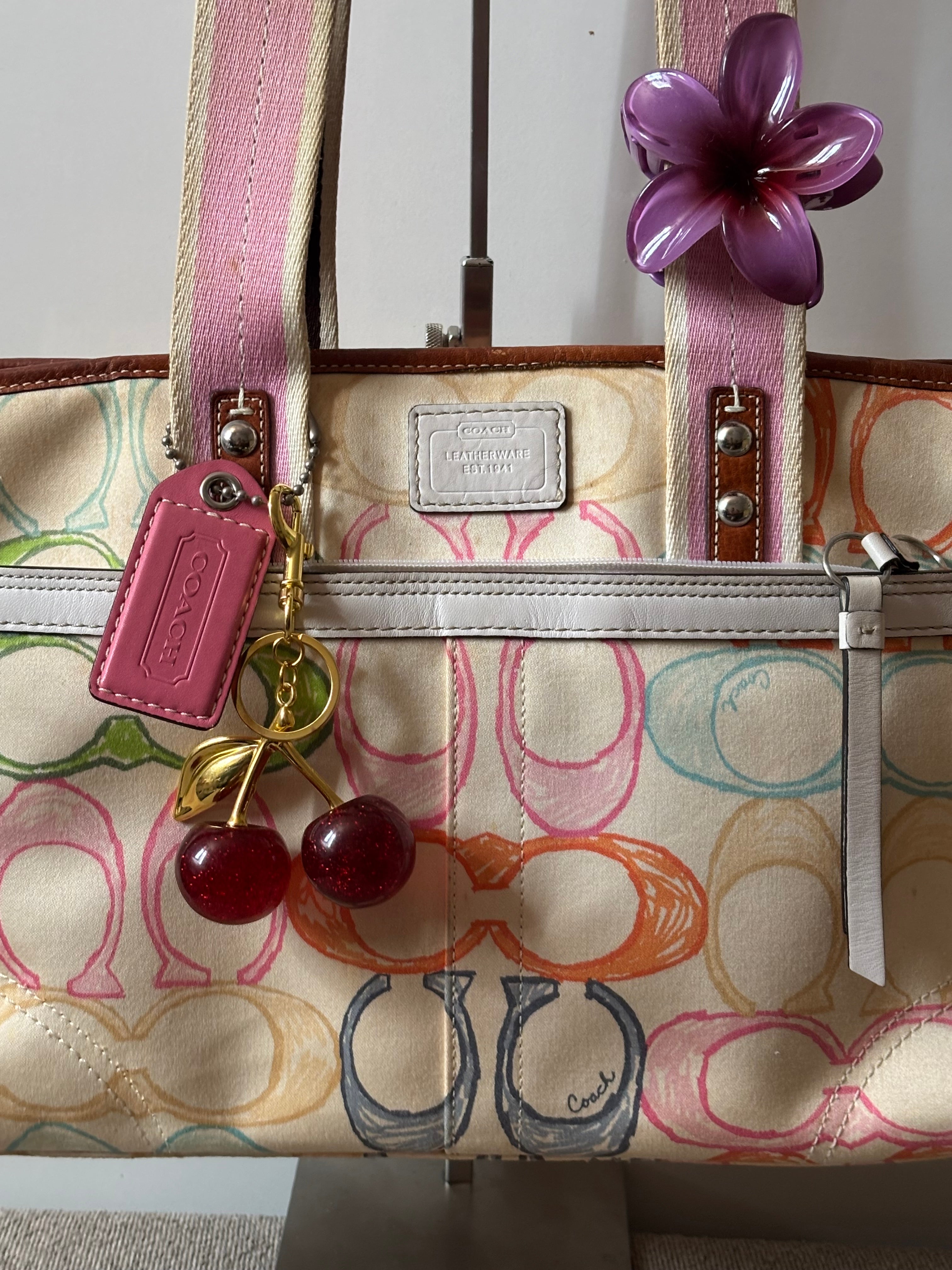 Vintage Scribble Coach Tasche Mehrfarbig
