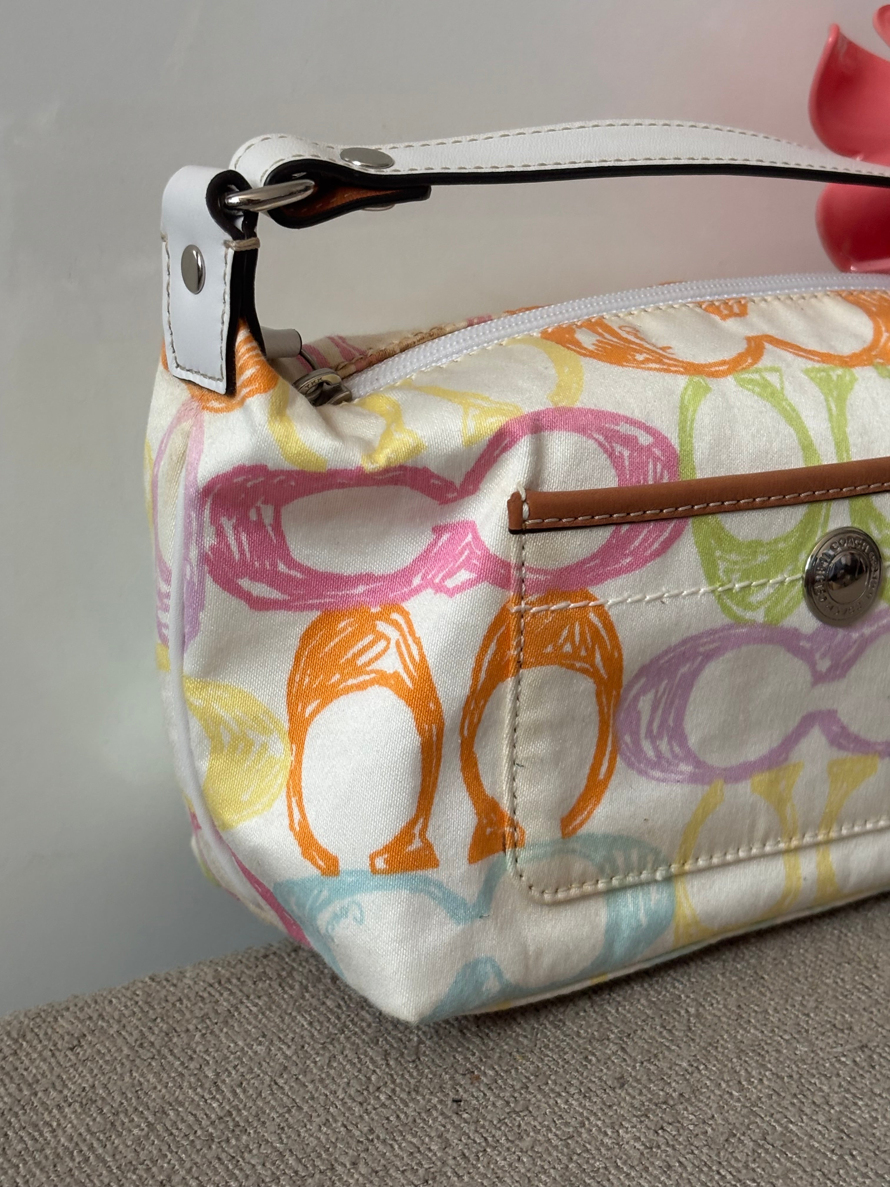 Coach Signature Scribble Canvas Mini Bag – Multicolor