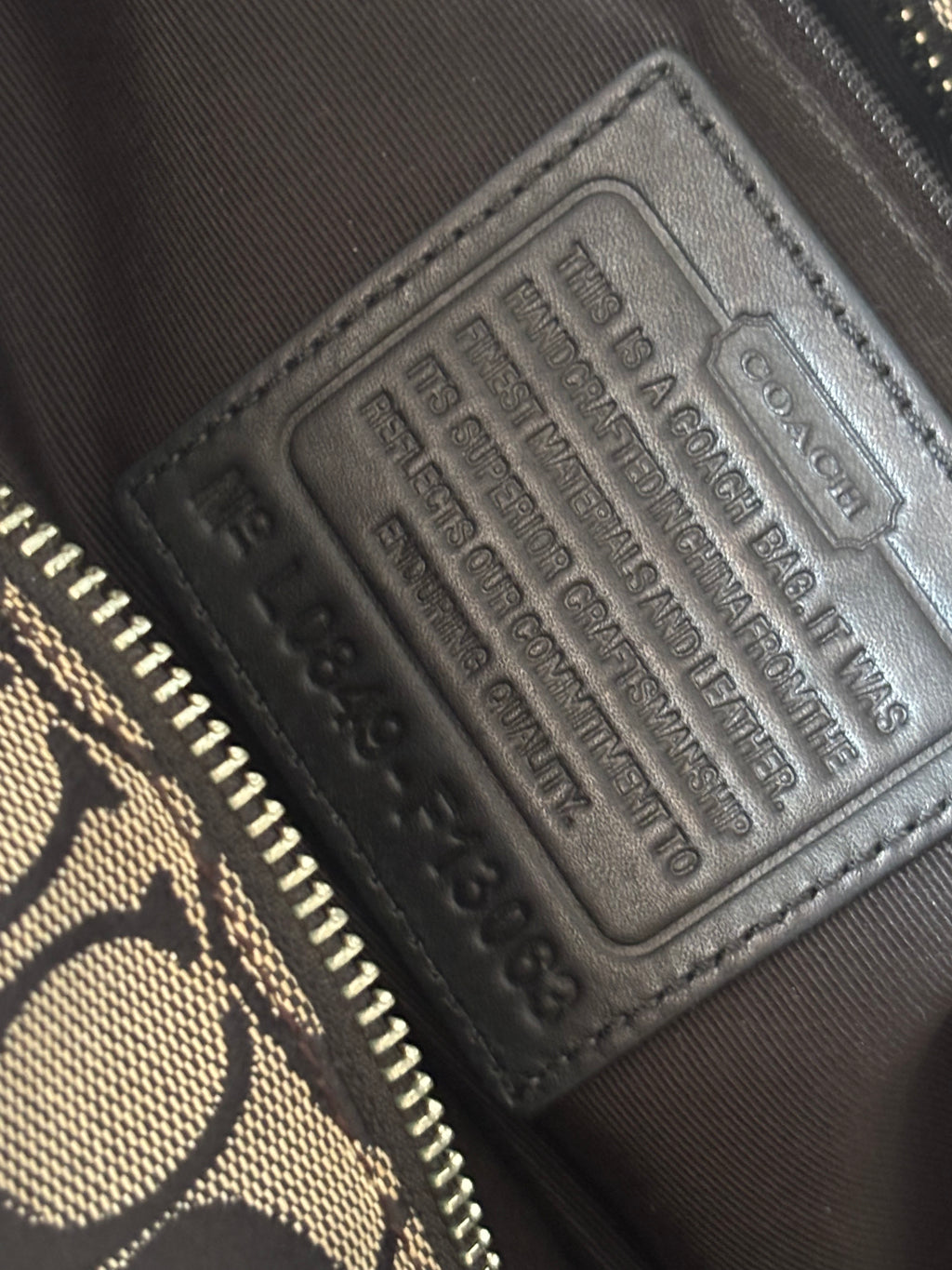 Vintage Coach Black Signature Tote Bag | 13063