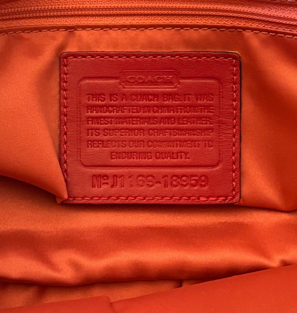 Coach Red Patent Leather Hobo Bag Shoulder Bag | 18959